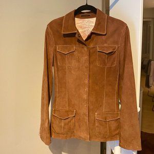 Elie Tahari Tan Suede Jacket